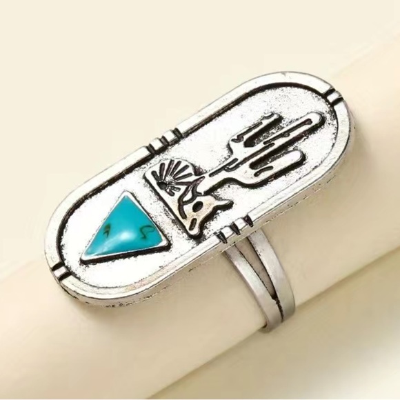 Southwest Cactus Ring - Picture 2 of 7